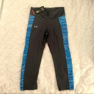 Small Blue and Grey Capri Under Armour Leggings